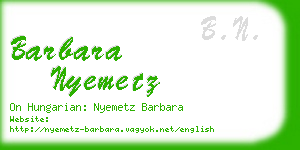 barbara nyemetz business card